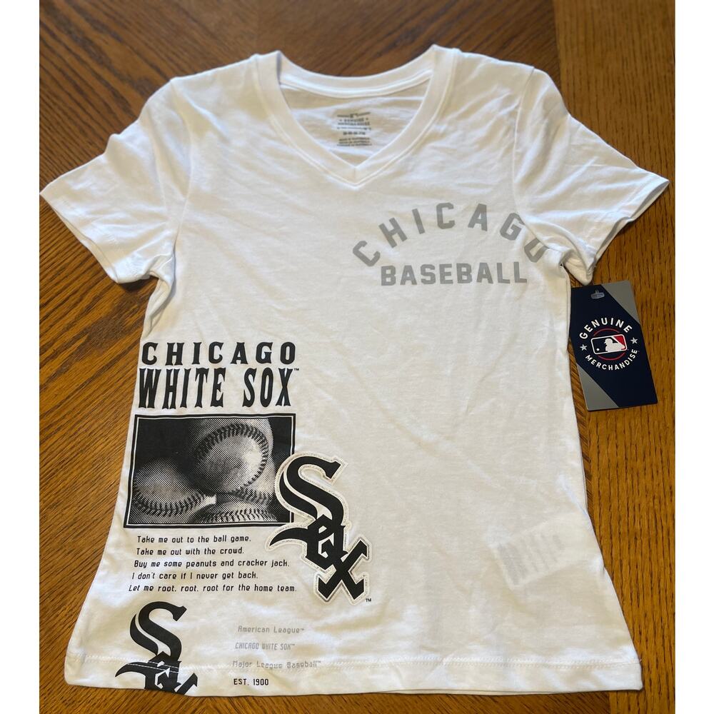 Chicago White Sox Girls Size Medium 7/8 100% Cotton